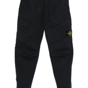Stone Island Dark Chinos with Logo Patch